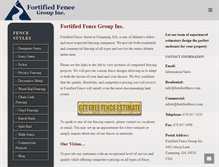 Tablet Screenshot of fortifiedfence.com